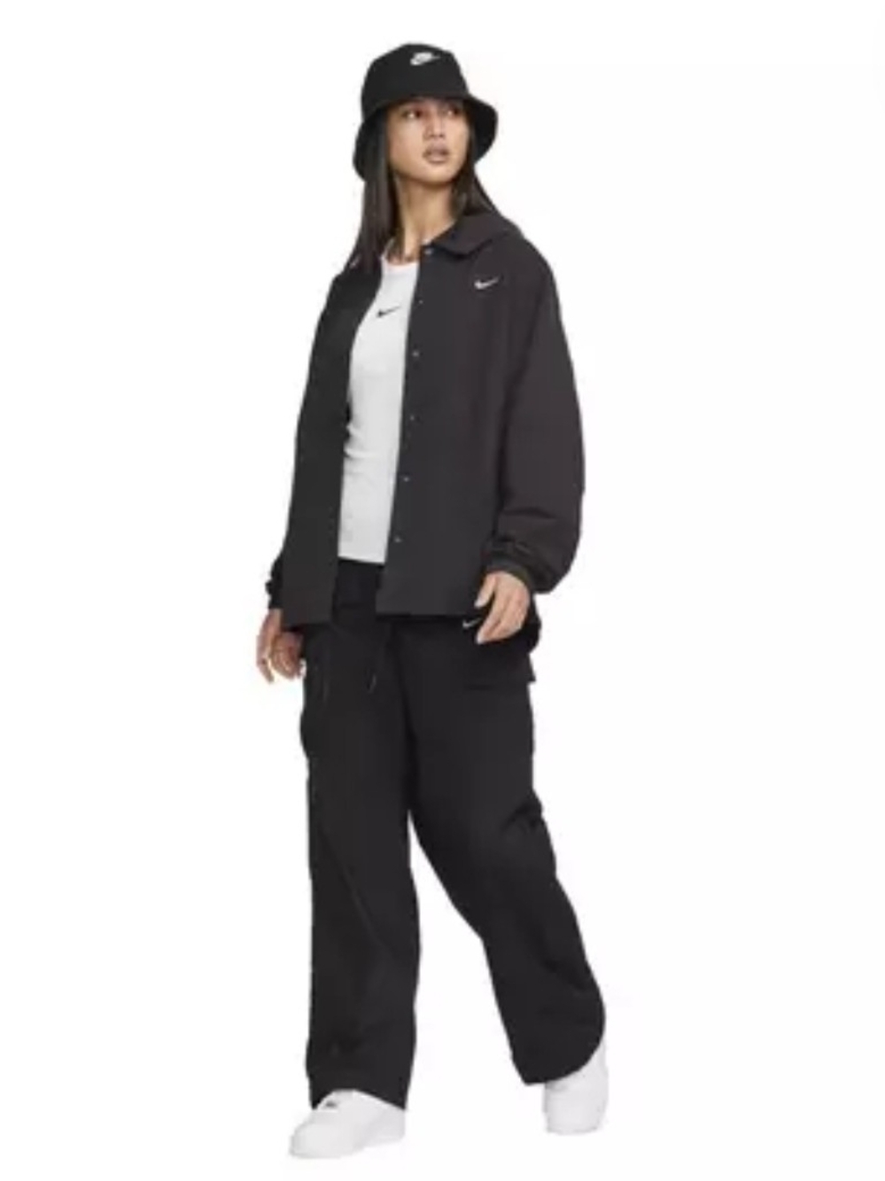 Nike Women's Sportswear Essentials Oversized UV Woven Coaches' Jacket Size M